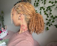 Locs On Mixed Women, Different Color Locs, Dyed Hair Locs, Two Strand Twist Starter Locs 4c Hair, Locs On Women, Dread Bob, Blonde Locs Black Women, Two Tone Locs, Dyed Locs Ideas