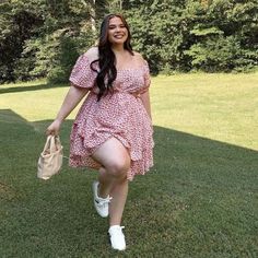 Plus Size Summer Outfits Curvy Fashionista, Plus Size Dresses For Party, Plus Size Aesthetic Outfits, Plus Size Teen, Chubby Style, Plus Size Sundress, Sundress Outfit, Plus Size Baddie Outfits