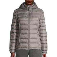 Go anywhere, do anything in 360 Air's short down jacket. Lightweight and packable, this coat offers warmth and versatility. Makes a great travel companion. Size: M.  Color: Gray.  Gender: female.  Age Group: adult. Packable Hooded Outerwear For Travel, Winter Packable Puffer Jacket For Outdoor Activities, Travel Nylon Puffer Jacket, Winter Travel Nylon Puffer Jacket, Travel Down Puffer Jacket, Puffer Jacket Women, Detachable Hood, Travel Companion, Do Anything