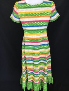 70's Albert Nipon Fiesta Dress Fiesta Dress, Snug Fit, Portland, Short Sleeve Dresses, Summer Dresses, Womens Dresses, Dresses