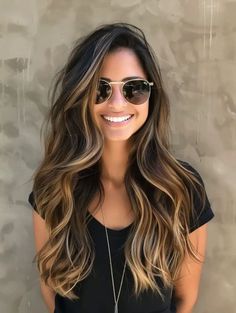 28 Stunning Balayage Hair Color Ideas for Brunettes to Shine This Summer 2025 Brunette Hair, Summer Beach Hair Color, Summer 2024 Brunette Hair, Sun Kissed Brunette Hair, Balayage For Dark Brown Hair Summer, Summer Hair Color For Brunettes Highlights Sun Kissed, Summer Brunette Hair Balayage Sun Kissed, Long Brunette Hair With Layers, Summer Brunette Hair