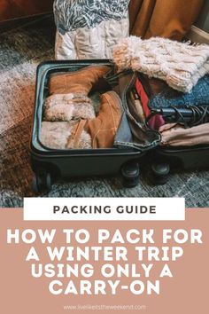 A Fashionable Information:  Pack Carry-On Solely in Winter - Stay Like It is the Weekend How To Pack A Week In A Carry On, Packing For 7 Days In A Carry On Winter, 4 Days Trip Packing Outfits Winter, Packing Outfits For Travel Winter, Winter Outfits To Pack Travel Light, How To Pack A Carry On For Winter, Winter Travel Packing Carry On, Packing Carry On Only Winter, Packing For 5 Days In A Carry On Winter