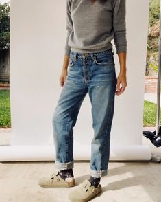 Unpolished Casual, Birkenstock Outfit, Japanese Selvedge Denim, Selvedge Denim, Fall Winter Outfits, Outfits Casuales, Autumn Winter Fashion