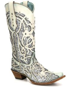 Leather Cowgirl Boots, Building Process, Turquoise Glitter, Glitter Boots, Studded Boots, Boots Womens, White Turquoise