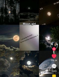 the moon is shining brightly in the night sky and it's time to go