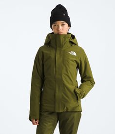 Versatility is key with the Women’s Garner Triclimate® Jacket. Featuring a waterproof DryVent™ outer layer, and an inner layer insulated with Heatseeker™ Eco, this jacket is made for those unpredictable days on the mountain. The convenient zip-in design can also be used with other compatible jackets. Women's Women's Ski & Snowboarding Jackets. Waterproof. [North Face, Northface, thenorthface, the northface, TNF, tnf] Snowboarding Jackets, North Face Ski Jacket, North Face Ski, Packable Rain Jacket, Triclimate Jacket, Water Repellent Jacket, Snowboard Jacket, Sherpa Jacket, Waterproof Jacket