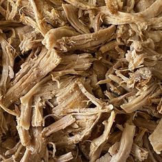 close up view of shredded meat on the table