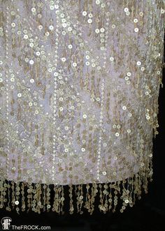 Bob Mackie vintage 1980s bead & sequined fringe by TheFrockDotCom Elegant Gold Sequin Fabric For Summer, Gold Couture Dress, Gold Couture, Couture Dress, Bob Mackie, Dress Silk, Dress Evening, Couture Dresses, Silk Chiffon