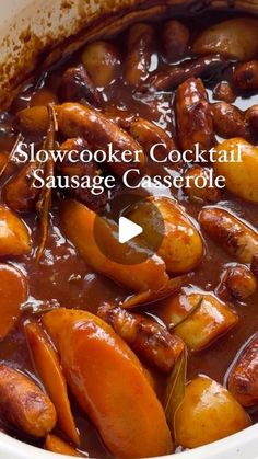 slow cooker cocktail sausage casserole recipe