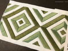 Lombardi Green Border Tape Trim for Home Decorating