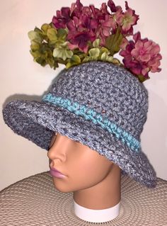 Handmade Straight Brim Hats. Pick your Own Color by Messaging. Make on Demand. All Sales Final Handmade Gray Crochet Hat Casual Style, Handmade Brimmed Sun Hat One Size Fits Most, Handmade Brimmed Sun Hat One Size, Casual Handmade Gray Crochet Hat, Slouchy Summer Beach Hat, Handmade Gray Hats One Size, Gray Brimmed Bucket Hat For Beach, Handmade Slouchy Hats For Spring, Gray Brimmed Hat For Vacation