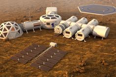 an artist's rendering of the space station on mars