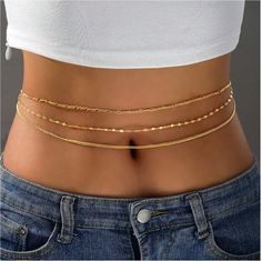 Dainty Belly chain perfect with your bikini or even with your regular clothing. belly chain is the perfect accessory for fashion-conscious women who want to complete their look with a touch of elegance and sophistication. This versatile piece of jewelery is an absolute must-have that takes your style to the next level and is guaranteed to make you an eye-catcher. **Buy one necklace with 3 wearing options: 1. Belly chain 2. A long necklace for the neck 3. A chain wrapped around the neck ★Packagin Trendy Gold Delicate Waist Chain, Gold Delicate Chain Waist Chain, Delicate Gold Waist Chain, Adjustable Body Chain For Summer Beach, Adjustable Body Chain For Beach In Summer, Adjustable Waist Chain For Beach And Summer, Bohemian Waist Chain For Summer, Adjustable Summer Beach Body Chain, Summer Body Chain With Adjustable Chain As A Gift