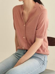 V neck linen blend cardigan with button through front and half sleeve. Model is wearing MINUSEY ONE SIZE. ✔️ Free worldwide express shipping over $100✔️ Loved by 6,500+ customers✔️ Limited edition collections, maximum style⠀⠀⠀⠀⠀⠀⠀⠀⠀Stay ahead of the trend with can’t-find-anywhere-else staples. Your closet will thank you 💕* MINUSEY ONE SIZE = EU 34-38, US 2-6* 50% Linen / 40% Viscose Rayon / 10% Acrylic* Dry clean* Made in Korea - Model Height: 173cm/5'8" (US4, EU36) Sleeve Cardigan Outfit, Half Sleeve Cardigan, Sleeve Model, Cardigan Outfits, Viscose Rayon, Button Cardigan, Sleeve Cardigan, The Trend, Half Sleeve