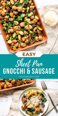 an easy sheet pan gnocchi and sausage recipe