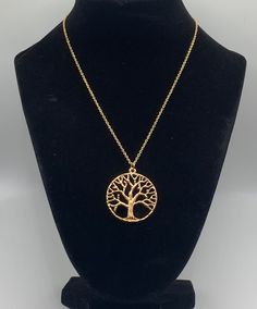 Gold Tree Of Life, Necklace Tree, Gold Tree, Inspirational Design, Tree Necklace, Tree Of Life Necklace