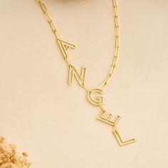 Gold Plated Lariat Name Necklace With Curb Chain, Y Necklace, Customized Y Initial Necklace, Personalized Jewelry, Dainty Name Necklace - Etsy Lariat Necklace With Pendant As A Gift, Pendant Lariat Necklace With Chain For Gifts, Lariat Charm Necklaces As Gifts, Personalized Silver Lariat Necklace, Gold Plated Pendant Name Necklace With Adjustable Chain, Personalized Gold Lariat Necklace, Gold Pendant Name Necklace With Adjustable Chain, Y Initial Necklace, 14k Gold-filled Lariat Chain Necklace As Gift