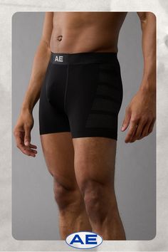 Anti-roll waistband bonded into interior for a clean look/Anti-microbial fabric with breathable mesh/Comfortable, supportive contoured pouch/Minimal flat cover stitching eliminates harsh lines under clothes/Knit turnback hem to prevent briefs from ri Breathable Black Bottoms For Light Sports, Breathable Stretch Athleisure Boxer Briefs, Breathable Stretch Boxer Briefs For Gym, Breathable Stretch Boxer Briefs For Workout, Breathable Stretch Boxer Briefs For Athleisure, Fitted Functional Boxer Briefs Short Length, Sweat-resistant Fitted Boxer Briefs For Gym, Sweat Resistant Fitted Boxer Briefs For Gym, Fitted Sweat Resistant Boxer Briefs For Gym