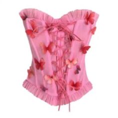 Butterfly Corset, Lirika Matoshi, Handle With Care, Pink Butterfly, Environmental Protection, 3 Weeks, Glue, Glitter, Water