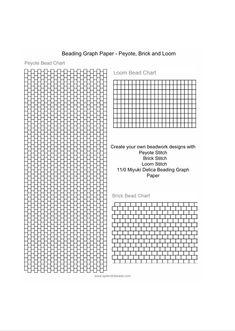 the instructions for beading graph paper