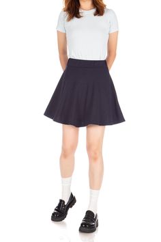 PRICES MAY VARY. The skater skirt should be in every young girl's wardrobe: The basic skater skirt looks very simple, but there are many reasons the skirt has been loved through the years. The full mini skirt has a high waist. The high waist offers a comfy fit and makes a woman's waist look slimmer. Also, the flared mini skirt has a full skirt line. So, the flared skirt creates a full beautiful flow and lovely pleats. Also, the A-line silhouette adds a feminine mood to this circular skirt. Relax Blue Skater Skirt, Gifts For Young Women, Circular Skirt, Classy Skirts, Flared Mini Skirt, Navy Blue Skirt, Blue Mini Skirt, Girls Wardrobe, Blue Skirt