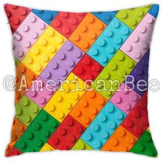 a pillow made out of lego blocks