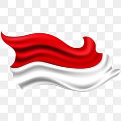 the flag of indonesia is waving in the wind, with red and white stripes on it