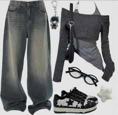 Hourglass Body Shape Outfits, Types Of Styles, Acubi Outfit, Downtown Outfits, 2000s Fashion Outfits, Alternative Outfits