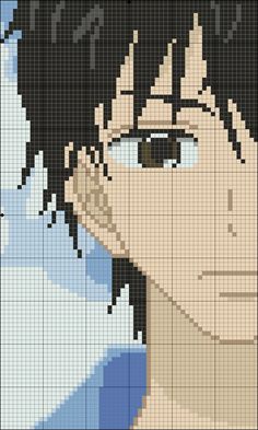 a cross - stitch pattern of a man's face