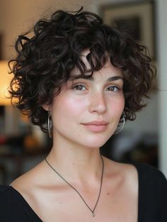 Short Haircuts for Curly Hair: Embrace Your Natural Texture Curly Hair Very Short, Haircut For Short Hair Girl, Short Hairstyle Curly Hair Natural Curls, Queer Short Curly Hair, Short Curly Hair Women Natural Curls, Curly Haircut Short Layers, Short Curly Hair Square Face, 3c Pixie Cut