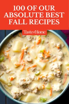 Make the most of the season's hearty produce and spicy flavors with our fall dinners, appetizers, desserts and much more. #falldinners #fallappetizers #falldesserts #fall #fallrecipes #desserts #appetizers Fall Food Crockpot Recipes, Quick And Easy Fall Soups, Fall Dishes For Dinner, Great Fall Recipes, The Best Fall Recipes, Fall Yummy Recipes, Hearty Sunday Dinner, Fall Flavors Dinner, Hearty Fall Dinner Recipes