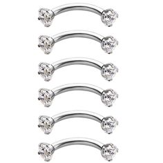 PRICES MAY VARY. Package including -- 6pcs rook piercing jewelry w clear CZ, meet your different needs in daily wearing. The most economical set for you, you deserve it Material -- Hypoallergenic surgical steel, completely non-corrosive, lead and nickel free. Also resistant to acid, alkali, no fading, no distortion, suitable for sensitive body Size -- 16 gauge (1.2mm), Bar length: 8mm (5/16 inch), Ball /CZ Diameter: 3mm. Curved Barbell Design, Both Side Can Be Screw Off, Firm and Easy to Put on Small Belly Button Rings, Eyebrow Piercing Jewelry, Eyebrow Rings, Lip Piercing Jewelry, Labret Jewelry, Ear Piercings Tragus, Tragus Jewelry, Eyebrow Ring, Daith Earrings