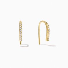 Tiny Ear Jacket – Uncommon James Trendy Gold Ear Climbers For Everyday Wear, Chic Gold Ear Climbers, Chic Yellow Gold Ear Cuff, Trendy Gold Ear Climbers With Ear Wire, Chic Gold Ear Cuff For Everyday, Earring Jacket, Uncommon James, Gold Ear Jacket, Jacket Earrings