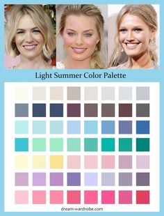 Seasonal color analysis: Summer ☀️ #summer #summercolors #palette #seasonalcolors #coloranalysis Light Summer Style, Color Analysis Summer, Light Spring Color Palette, Cool Summer Palette, Light Summer Color Palette, Soft Summer Palette, Soft Summer Color Palette, Light Spring Colors, Soft Summer Colors