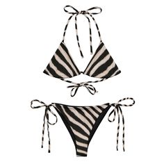 Zebra Print Swimwear For Sunbathing, Zebra Print Beachwear Swimwear For Sunbathing, Zebra Print Beachwear For Sunbathing, Fitted Zebra Print Triangle Top Swimwear, Zebra Print Beachwear Swimwear For Pool, Fitted Zebra Print Swimwear For Swimming, Black Fitted Swimwear With Zebra Print, Fitted Black Zebra Print Swimwear, Zebra Print Swimwear For Beach Season Sunbathing