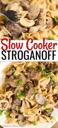 this slow cooker stroganonoff is the best way to make it in less than 30 minutes