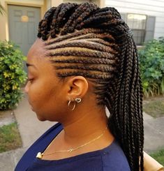 Box Braids and Cornrows Mohawk Mohawk Braid Styles, Braided Mohawk Mohawk Braid Styles, Braided Mohawk Hairstyles, Mohawk Styles, Styles Braids, Mohawk Braid, Mohawk Hairstyles, Girl Braids, Girls Braids