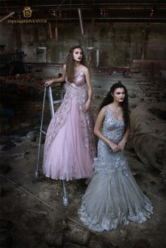 These gowns in Pink and Blue from the house of Anjalee and Arjun Kapoor are the perfect fusion of modern and ethnic wear Lehenga Choli Designer, Wedding Lehenga Choli, Party Wears, Bridal Lehenga Choli, Wedding Lehenga, Indian Fashion Designers, Designer Gowns