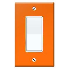 an orange and white light switch cover