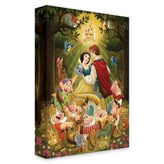 snow white and the seven dwarfs canvas wall art