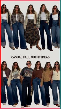 Cute And Casual Date Outfits, Functional Fall Outfits, Jean Shirt Fall Outfits, Fall Fit Plus Size, Outfits With Oversized Cardigans, Fall Outfits For Summer Palette, Fall Outfit Inspo 2024 Plus Size, Cute Mom Fall Outfits