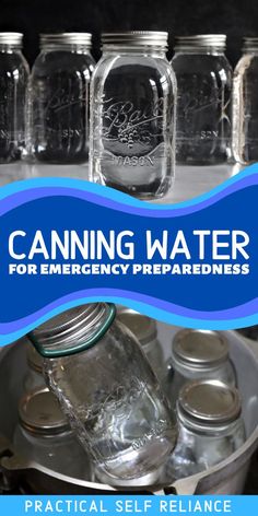 How To Can Water, Emergency Prep Closet, Water Storage Ideas Home, Water Storage Ideas, Water Flavor Packets Storage, Canning Station, What Can Be Water Bath Canned, Prepping Survival Emergency Preparedness, Water Prepping Emergency Preparedness