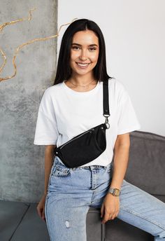 This leather hip bag is perfect for traveling or just to carry in your everyday bag. The personalized fanny pack will help you to keep all necessary staff like phone, wallet, cards, face mask in one place during the day. You can wear it as a belt bag or like a fanny pack or crossbody bag - it's up to your mood :) Great idea for birthday gift or Mother's day gift ! Bag can be personalized monogram. The Funny backpack is made from one piece quality Crazy Horse. When you hold it in your hands, you On-the-go Belt Bag With Zipper Pouch, Zipper Pouch Belt Bag, Casual Leather Belt Bag With Zipper Pouch, Functional Mobile Phone Belt Bag, Crossbody Fanny Pack, Waist Bag Leather, Leather Hip Bag, Leather Waist Bag, Leather Fanny Pack