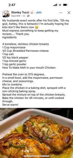 Food Dudes, Homemade Caramel Recipes, Supper Meals, Best Chicken Dishes, Cheap Meal Plans, Chicken Pasta Dishes, Super Easy Dinner, Chicken Ideas, Chicken Recipies