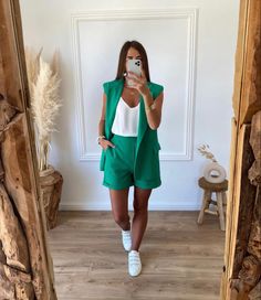 Short Sastrero, Short Pollera, Short Dresses, Summer Fashion, Style Inspiration, Womens Shorts, Blazer