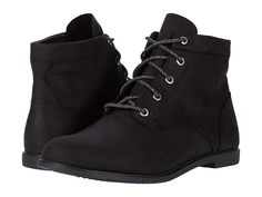 Kodiak Low-Rider Original - Women's Shoes : Blackout : The Kodiak Low-Rider Original booties are an all-season look with sleek lines and a rich leather upper that will complement your style anytime of year. Lace-up ankle boots made of a premium leather upper. Traditional lace-up system with fabric laces and sturdy metal eyelets for a secure fit. Unlined leather interior for a roomier fit. Removable leather-covered memory foam insole for all-day underfoot support and comfort. Slip-resistant rubbe