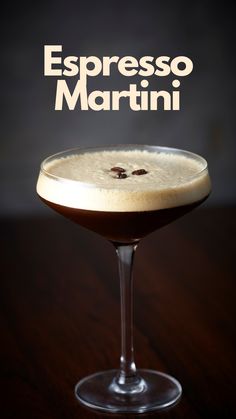 the espresso martini is ready to be served