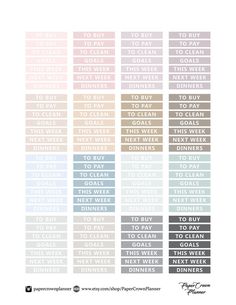 the printable planner stickers are available in different colors and sizes, with text that reads