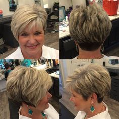 Hairstyle with Feathery Layers and Nape Undercut Short Hairstyles Over 50, Hairstyles For Women Over 60, Over 60 Hairstyles, Hairstyles Over 50, Modern Hairstyles