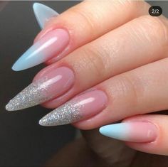 💅 Jade Nails, Nail Salon Design, Minimal Nails, Fabulous Nails, Best Acrylic Nails, Long Acrylic Nails, Acrylic Nail Designs, Blue Nails, Trendy Nails